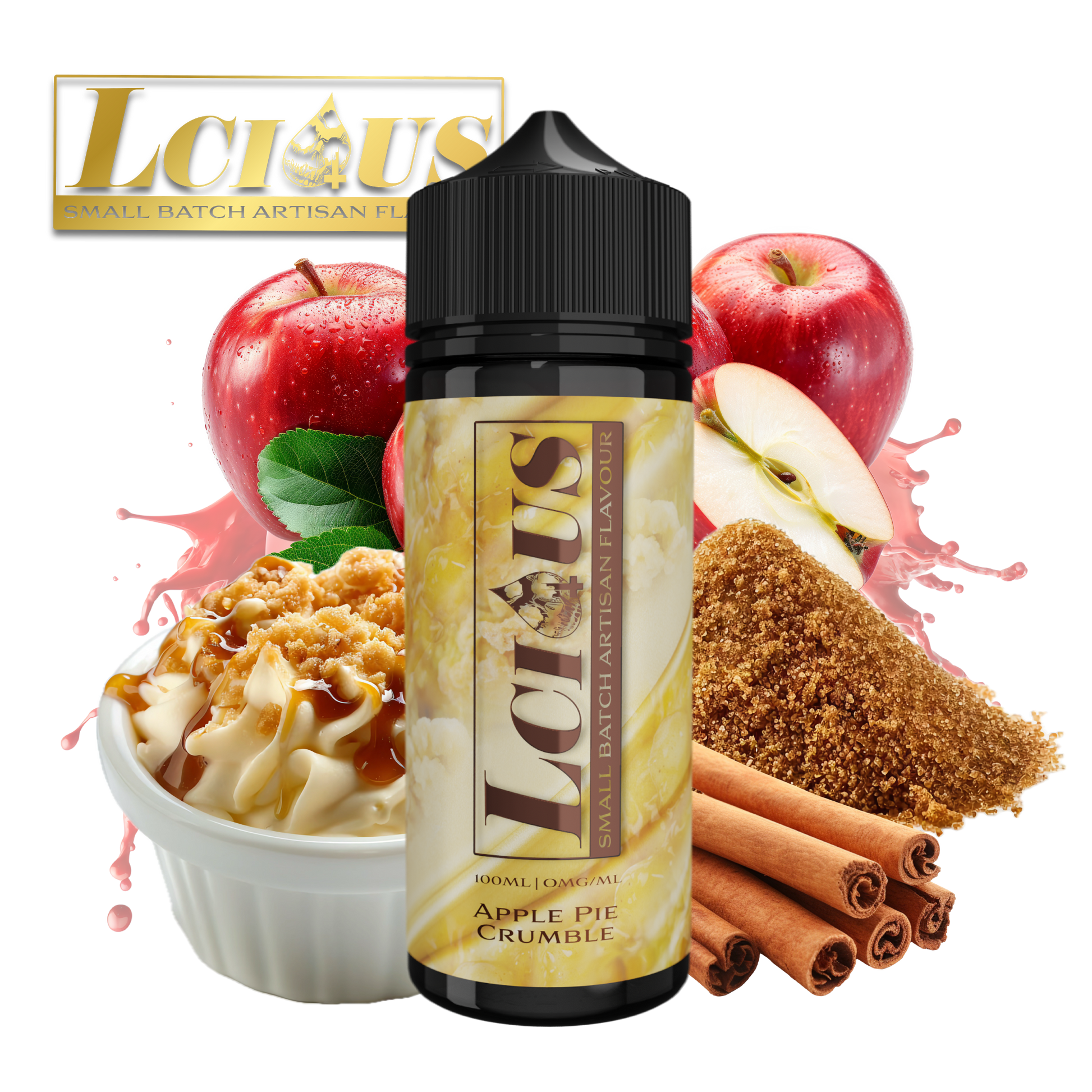 LCIOUS Shortfill E-Liquid - Apple Pie Crumble (9925548769620)