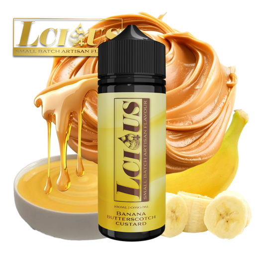 LCIOUS Shortfill E-Liquid - Banana Butterscotch Custard (9925556109652)