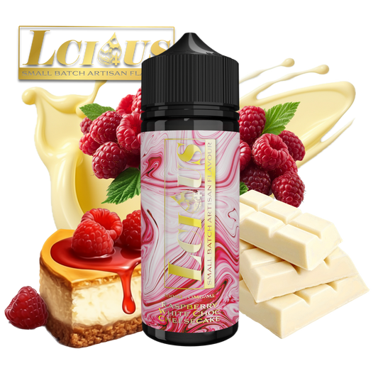 LCIOUS Shortfill E-Liquid - Raspberry White Choc Cheesecake (9925575606612)